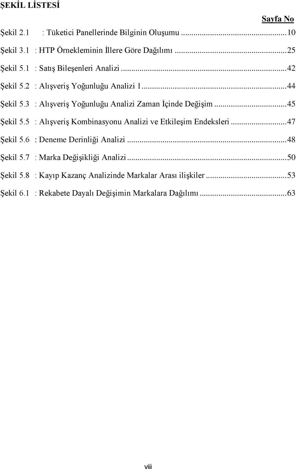 .. 45 Şekil 5.5 : Alışveriş Kombinasyonu Analizi ve Etkileşim Endeksleri... 47 Şekil 5.6 : Deneme Derinliği Analizi... 48 Şekil 5.