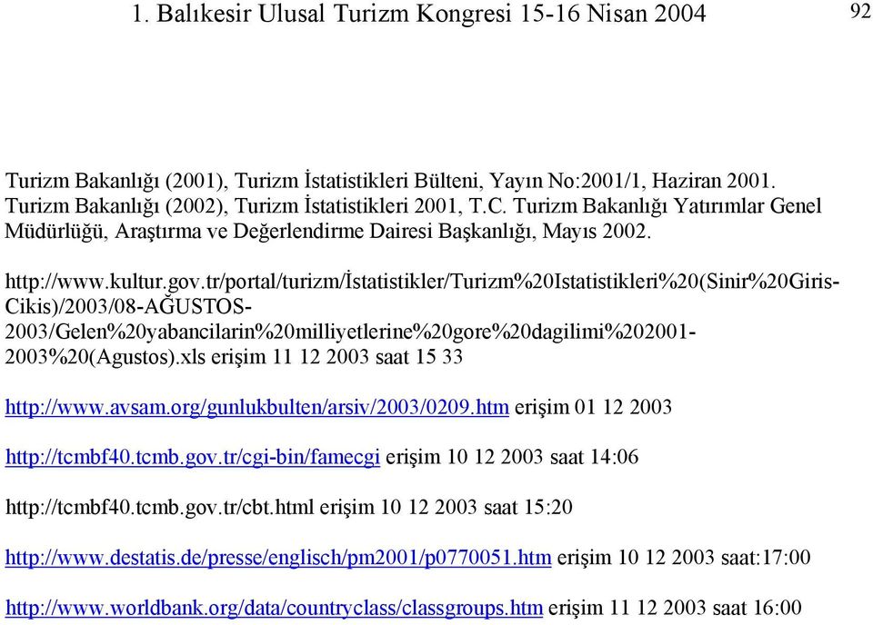 tr/portal/turizm/istatistikler/turizm%20istatistikleri%20(sinir%20giris- Cikis)/2003/08-AĞUSTOS- 2003/Gelen%20yabancilarin%20milliyetlerine%20gore%20dagilimi%202001-2003%20(Agustos).