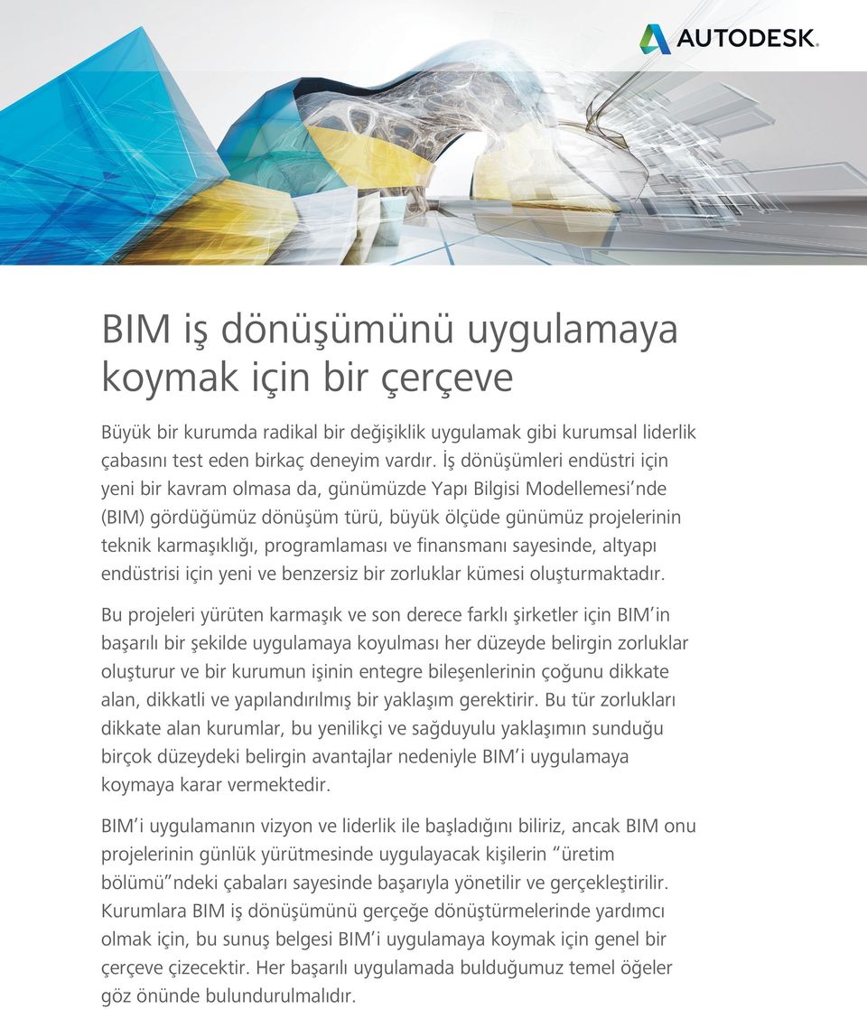 finansmanı sayesinde, altyapı endüstrisi için yeni ve benzersiz bir zorluklar kümesi oluşturmaktadır.