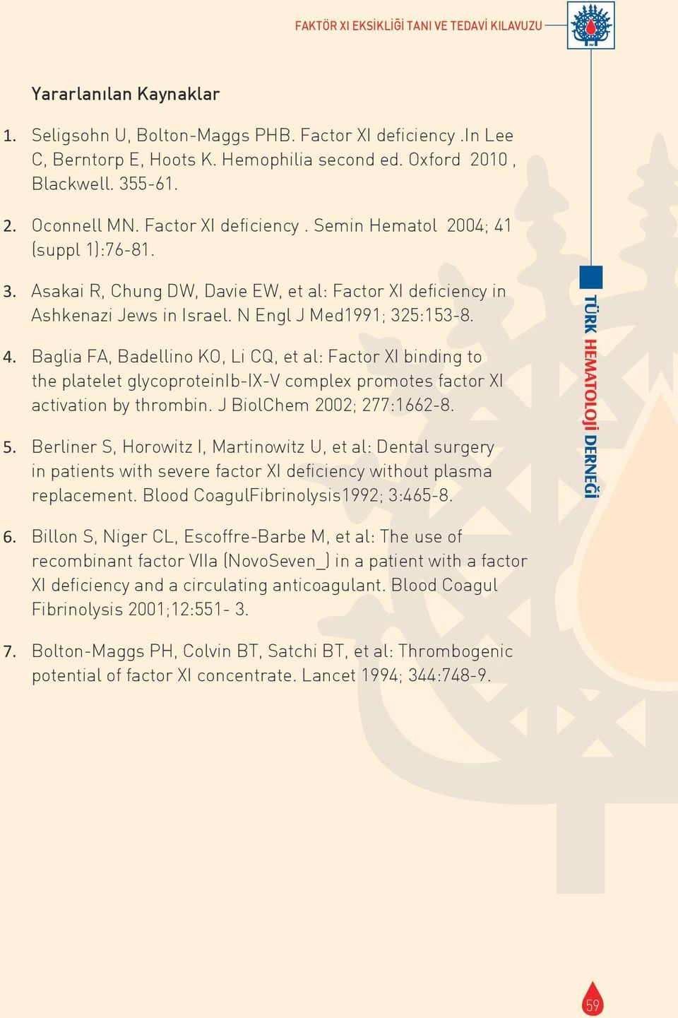 N Engl J Med1991; 325:153-8. 4. Baglia FA, Badellino KO, Li CQ, et al: Factor XI binding to the platelet glycoproteinib-ix-v complex promotes factor XI activation by thrombin.