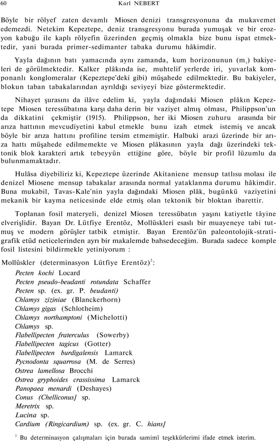 hâkimdir. Yayla dağının batı yamacında aynı zamanda, kum horizonunun (m 1 ) bakiyeleri de görülmektedir.