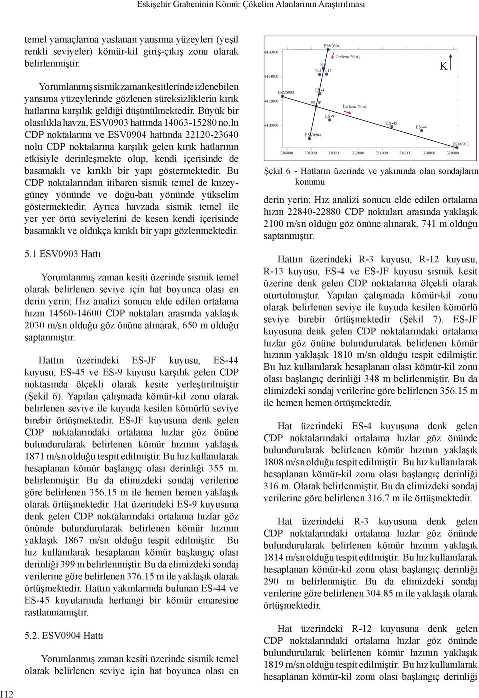 lu CDP noktalarına v ESV0904 hattında 22120-23640 nolu CDP noktalarına karşılık gln kırık hatlarının tkisiyl drinlşmkt olup, kndi içrisind d basamaklı v kırıklı bir yapı göstrmktdir.