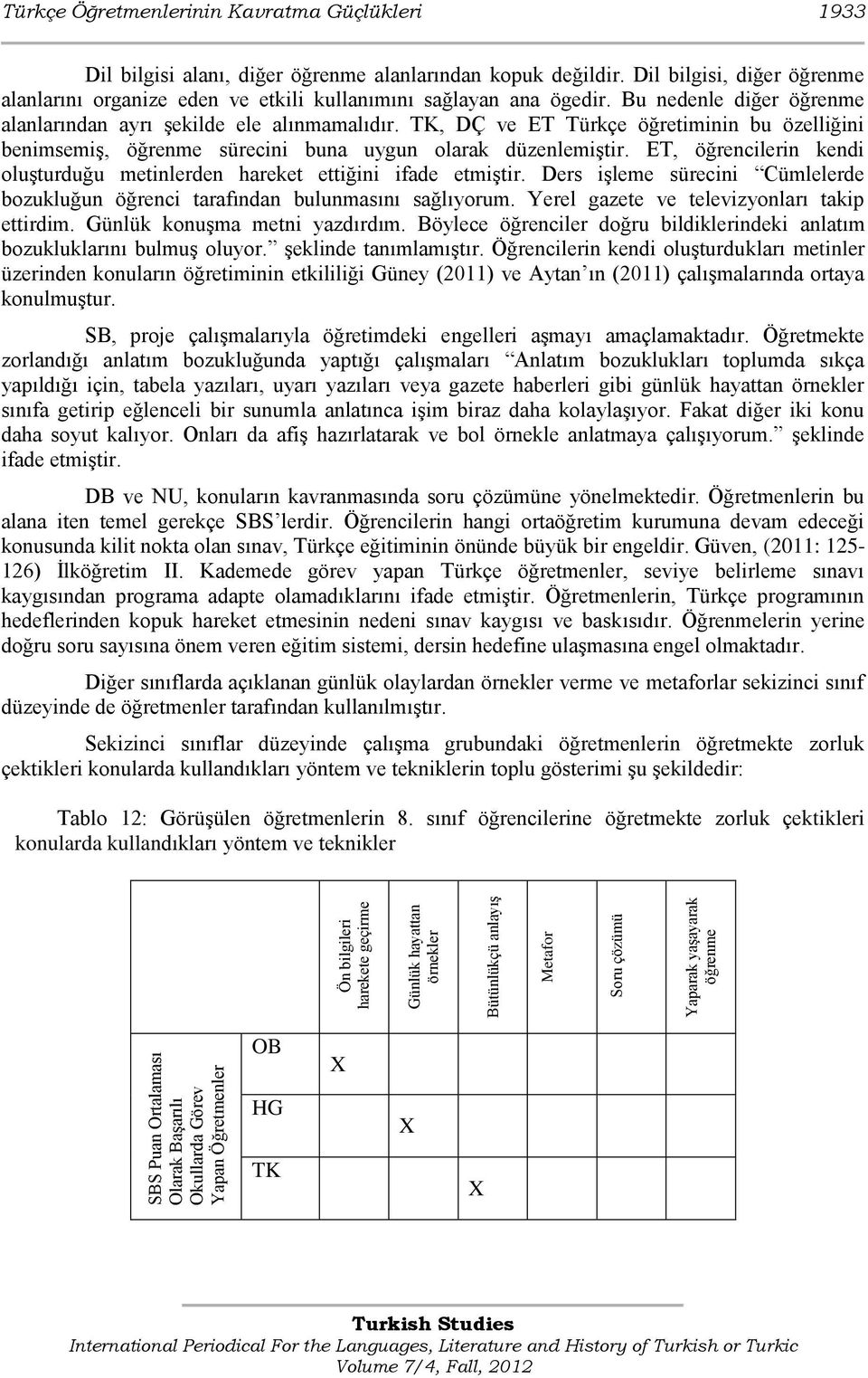 Bu nedenle diğer öğrenme alanlarından ayrı Ģekilde ele alınmamalıdır. TK, DÇ ve ET Türkçe öğretiminin bu özelliğini benimsemiģ, öğrenme sürecini buna uygun olarak düzenlemiģtir.