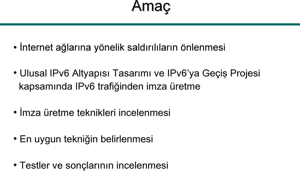 IPv6 trafiğinden imza üretme İmza üretme teknikleri