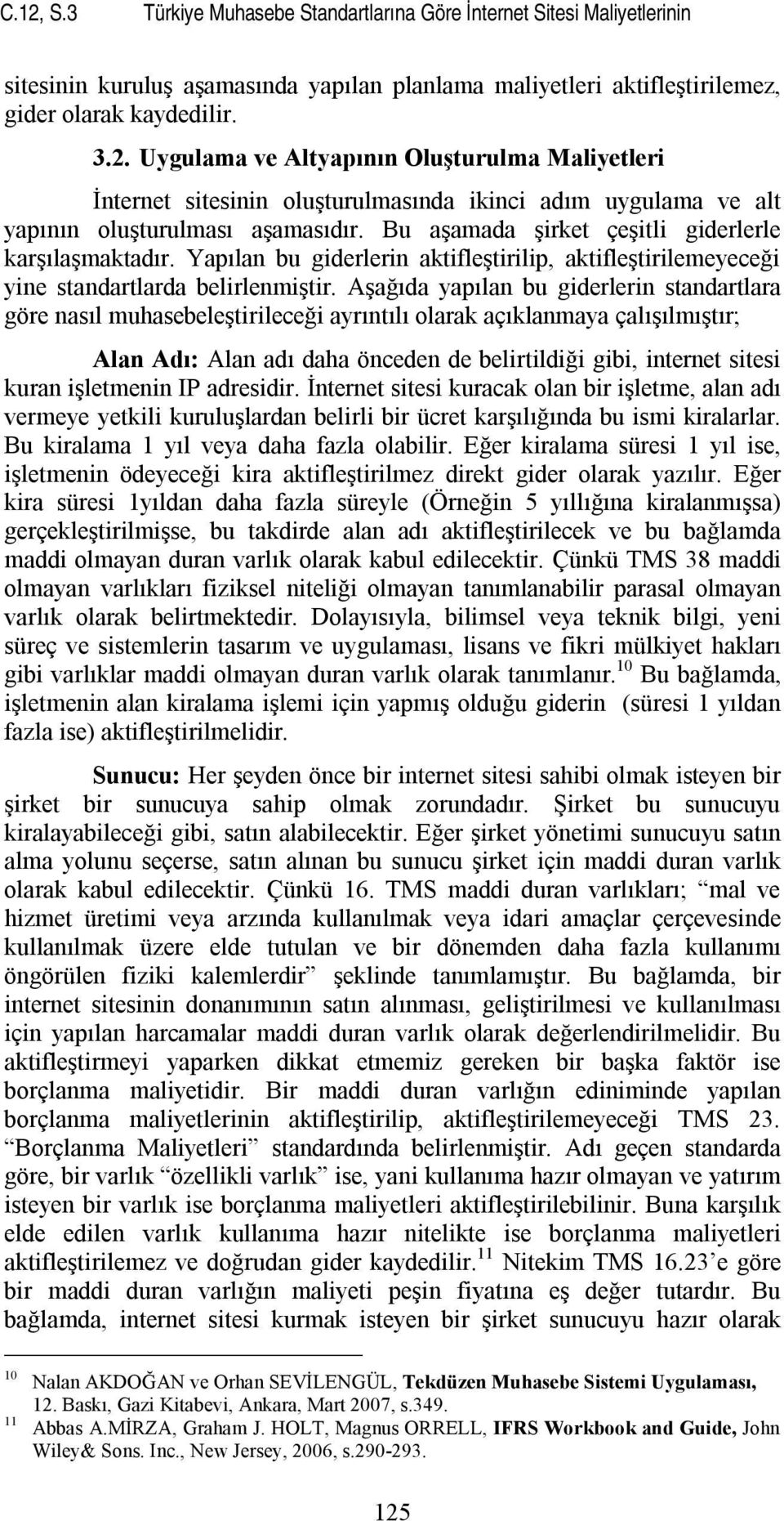 Aşağıda yapılan bu giderlerin standartlara göre nasıl muhasebeleştirileceği ayrıntılı olarak açıklanmaya çalışılmıştır; Alan Adı: Alan adı daha önceden de belirtildiği gibi, internet sitesi kuran