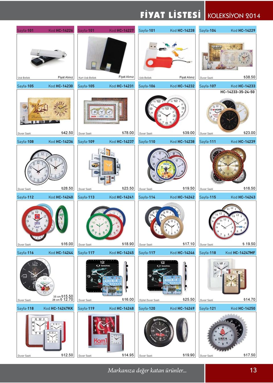 00 Sayfa-108 Kod HC-14236 Sayfa-109 Kod HC-14237 Sayfa-110 Kod HC-14238 Sayfa-111 Kod HC-14239 [28.50 [23.50 [19.50 [16.