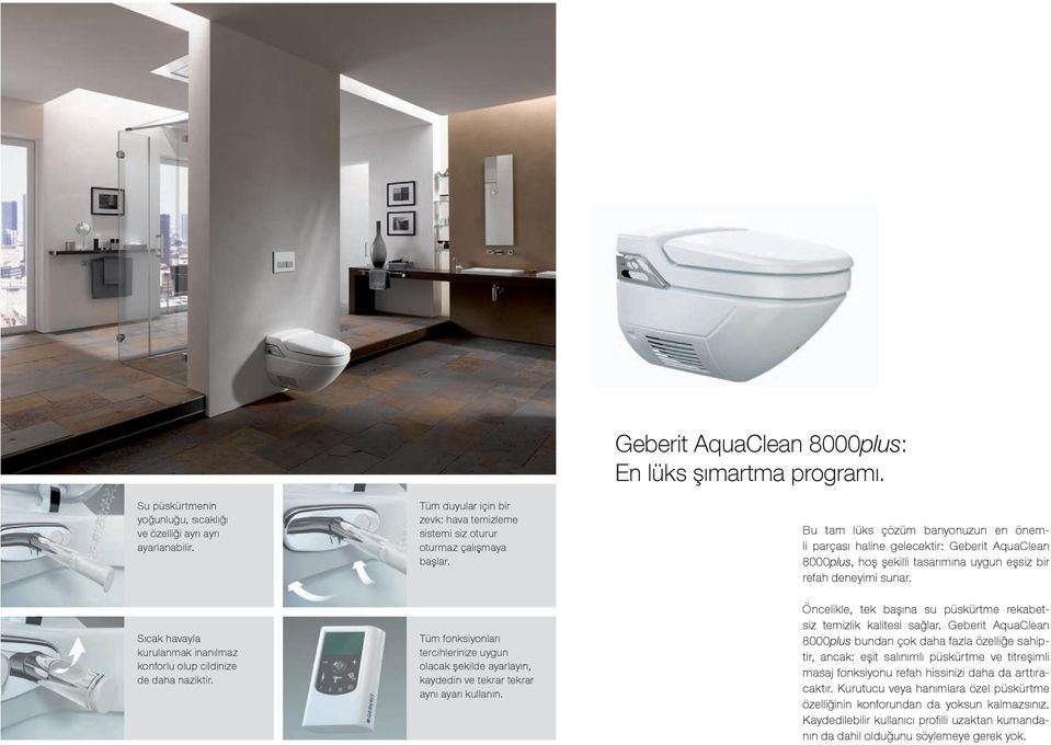 Geberit AquaClean 8000plus: En lüks şımartma programı.