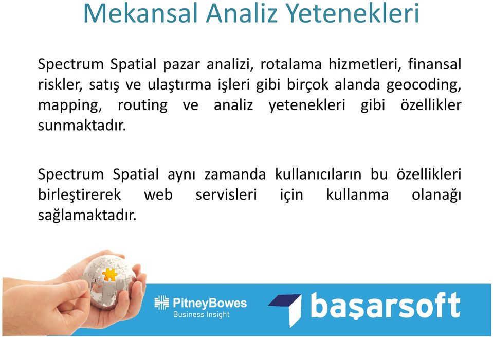 routing ve analiz yetenekleri gibi özellikler sunmaktadır.