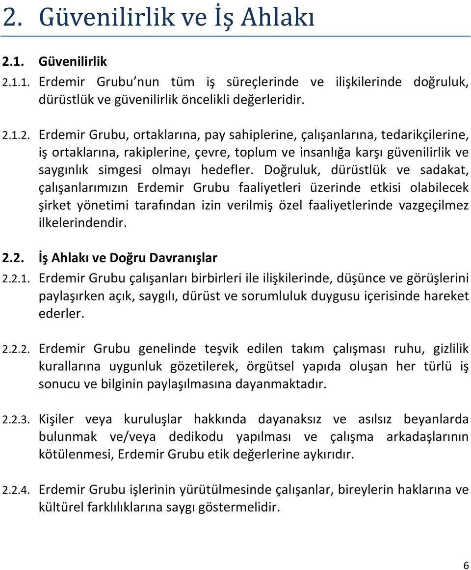 2. İş Ahlakı ve Doğru Davranışlar 2.2.1.