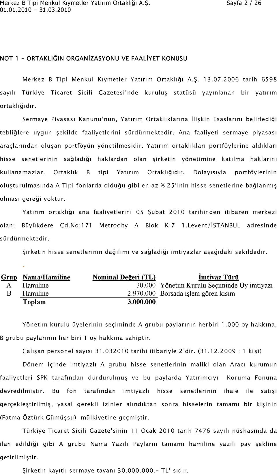 Sermaye Piyasası Kanunu nun, Yatırım Ortaklıklarına İlişkin Esaslarını belirlediği tebliğlere uygun şekilde faaliyetlerini sürdürmektedir.