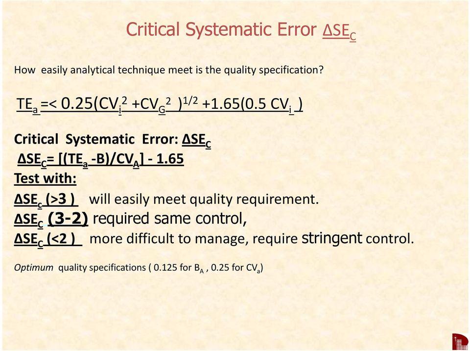 65 Test with: ΔSE c (>3 ) will easily meet quality requirement.