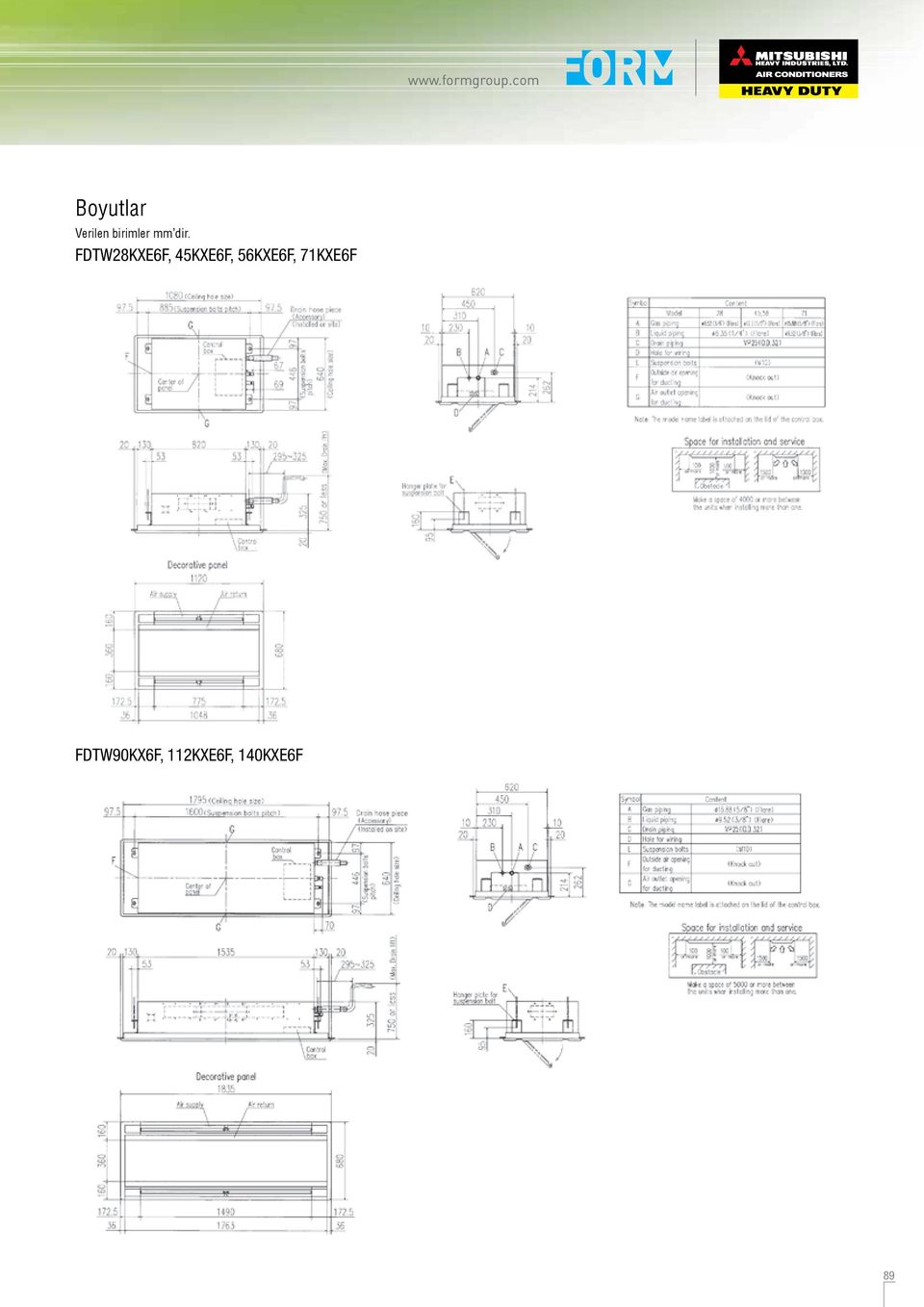 FDTW28KXE6F, 45KXE6F, 56KXE6F,