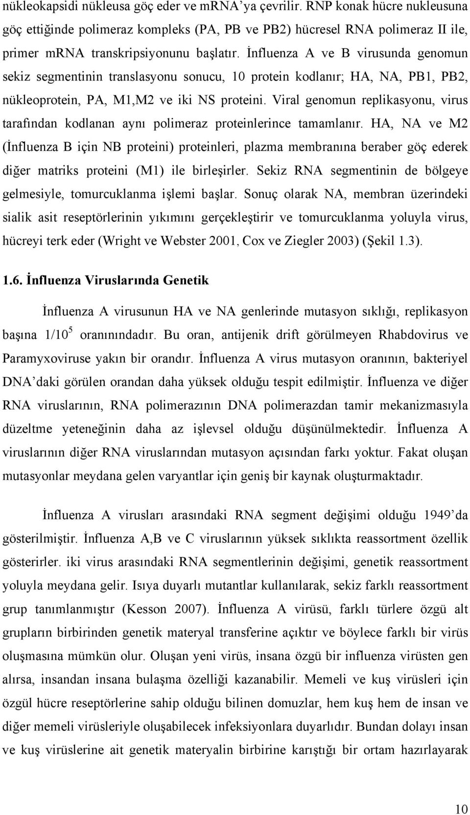 Viral genomun replikasyonu, virus tarafından kodlanan aynı polimeraz proteinlerince tamamlanır.