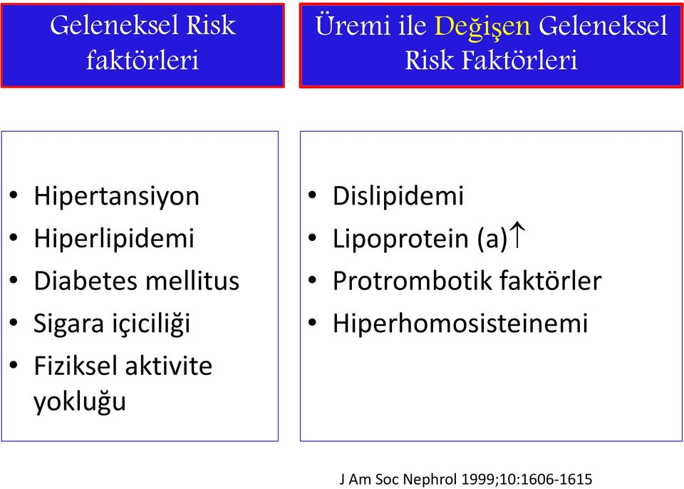 içiciliği Fiziksel aktivite yokluğu Dislipidemi Lipoprotein (a)
