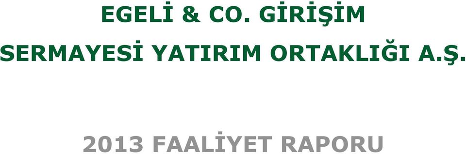 YATIRIM ORTAKLIĞI