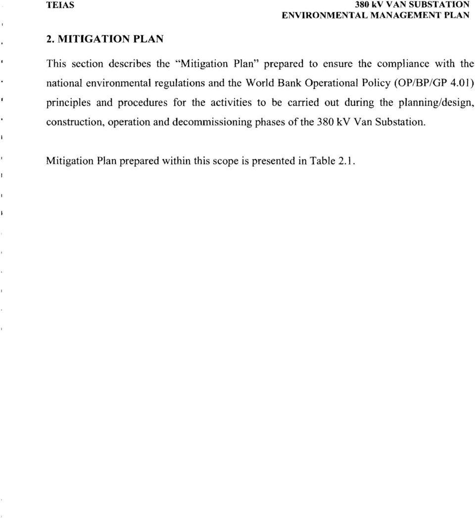 environmental regulations and the World Bank Operational Policy (OP/BP/GP 4.