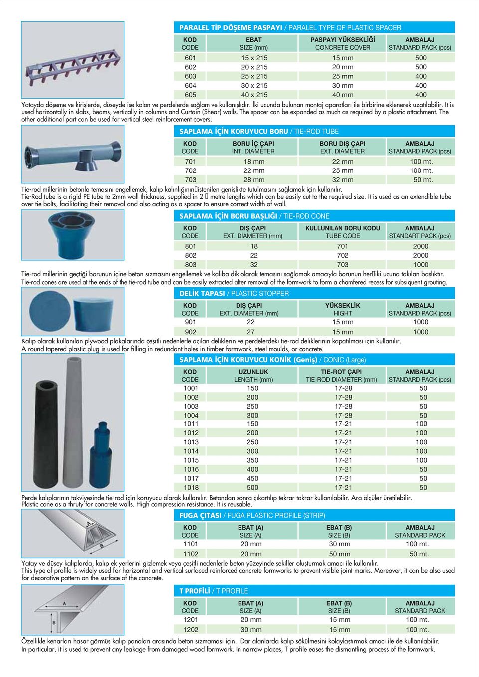 DIAMETER 22 32 KULLUNILAN BORU U TUBE 701 702 703 Yatayda döfleme ve kirifllerde, düseyde ise kolon ve perdelerde sa lam ve kullan fll d r.