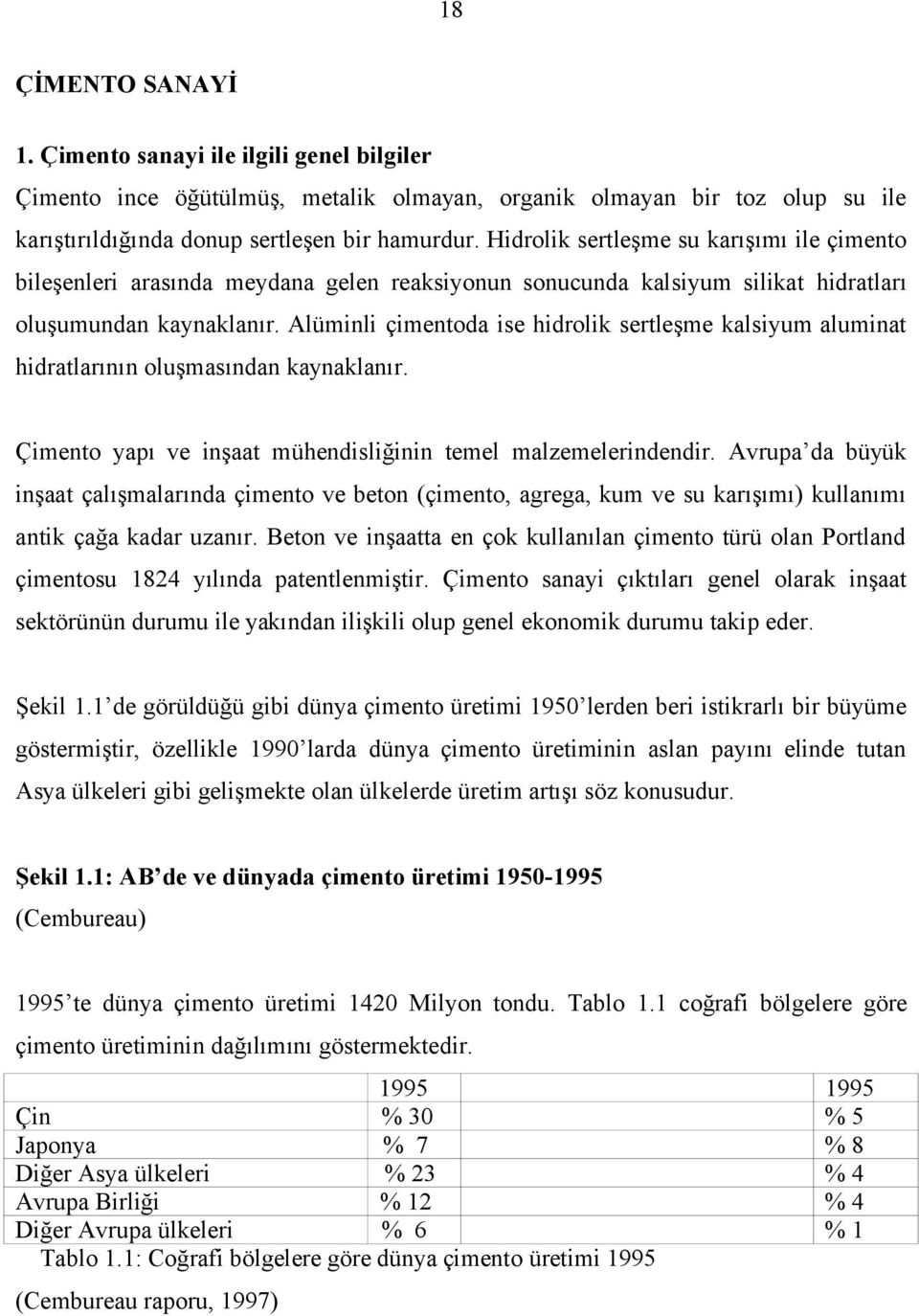 Alüminli çimentoda ise hidrolik sertleşme kalsiyum aluminat hidratlarının oluşmasından kaynaklanır. Çimento yapı ve inşaat mühendisliğinin temel malzemelerindendir.