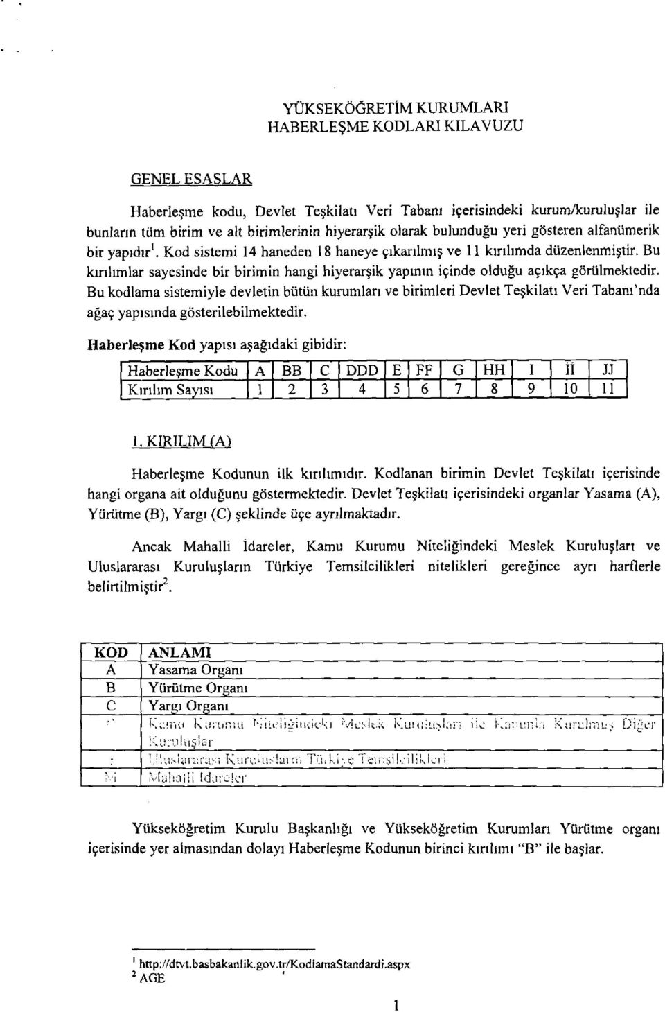 Bu kınlımlar sayesinde bir birimin hangi hiyerarşik yapının içinde olduğu açıkça görülmektedir.