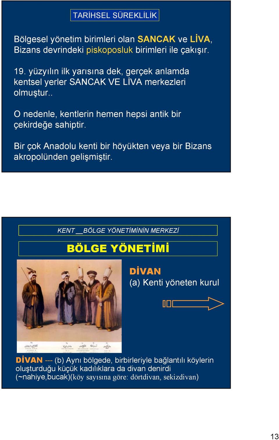 . O nedenle, kentlerin hemen hepsi antik bir çekirdeğe sahiptir. Bir çok Anadolu kenti bir höyükten veya bir Bizans akropolünden gelişmiştir.