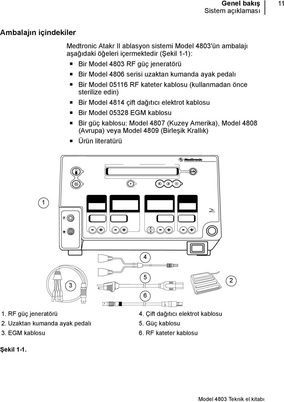çift dağıtıcı elektrot kablosu Bir Model 05328 EGM kablosu Bir güç kablosu: Model 4807 (Kuzey Amerika), Model 4808 (Avrupa) veya Model 4809 (Birleşik Krallık) Ürün
