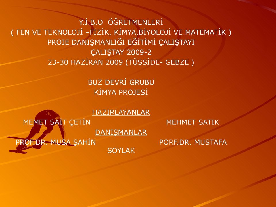 PROJE DANIŞMANLIĞI EĞİTİMİ ÇALIŞTAYI ÇALIŞTAY 2009-2 23-30 HAZİRAN 2009