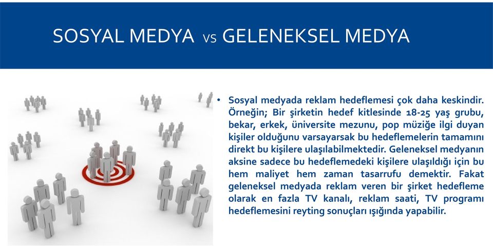 hedeflemelerin tamamını direkt bu kişilere ulaşılabilmektedir.