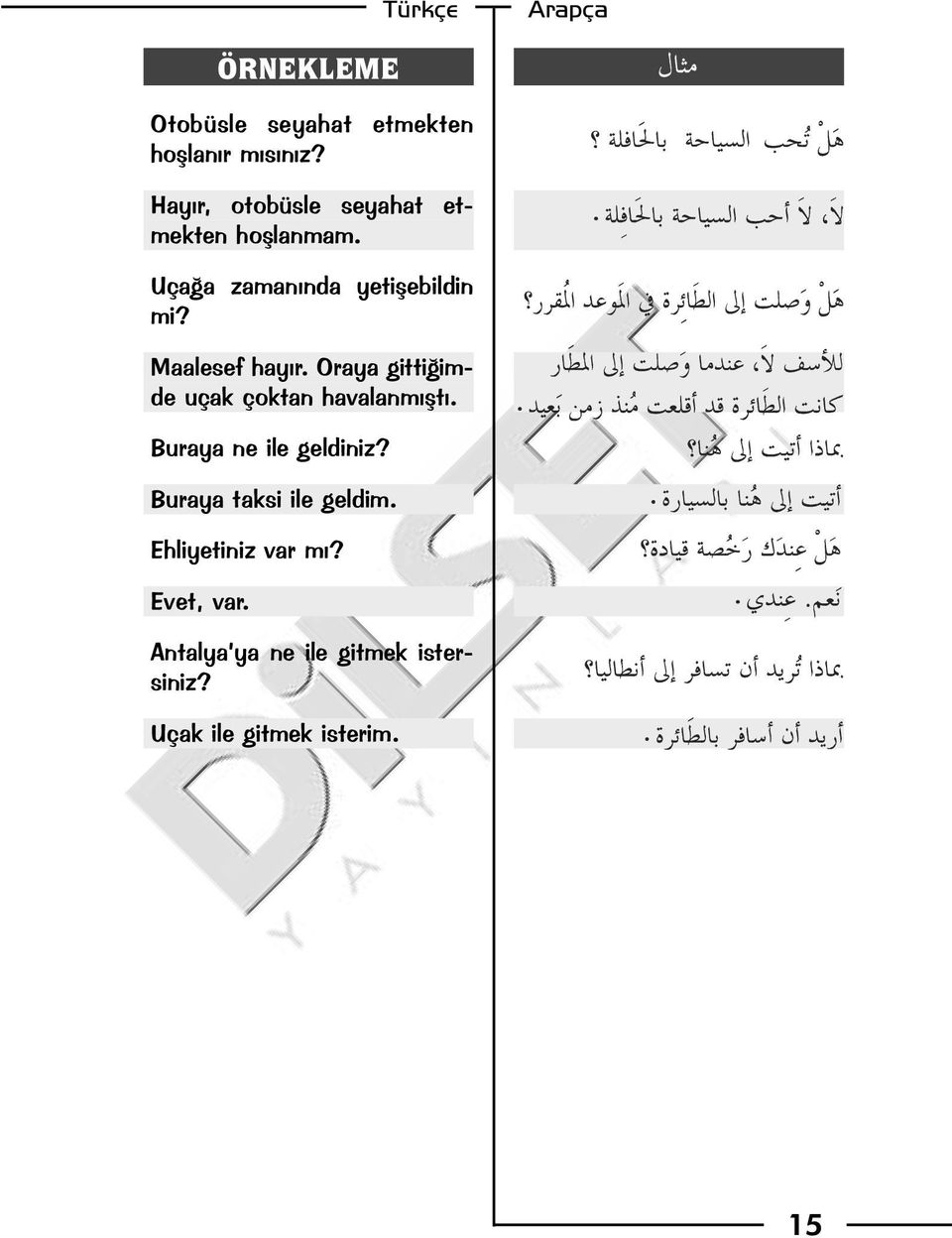 Maalesef hayýr. Oraya gittiðimde uçak çoktan havalanmýþtý. Buraya ne ile geldiniz?