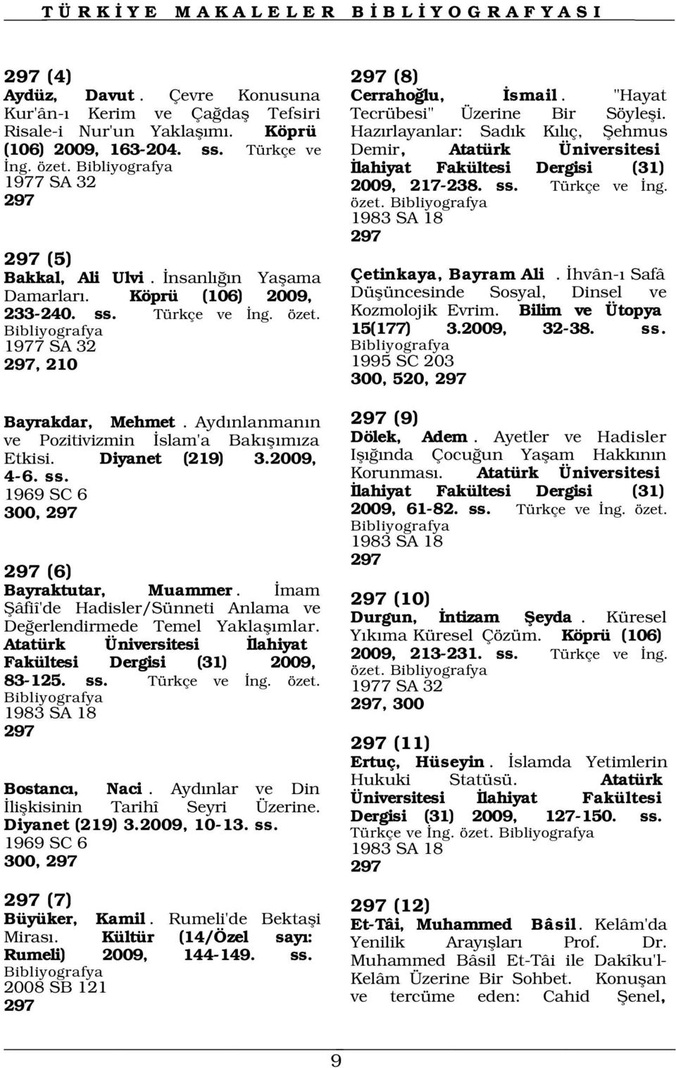 ss. 1969 SC 6 300, 297 297 (6) Bayraktutar, Muammer. mam fiâfiî'de Hadisler/Sünneti Anlama ve De erlendirmede Temel Yaklafl mlar. Atatürk Üniversitesi lahiyat Fakültesi Dergisi (31) 2009, 83-125. ss.