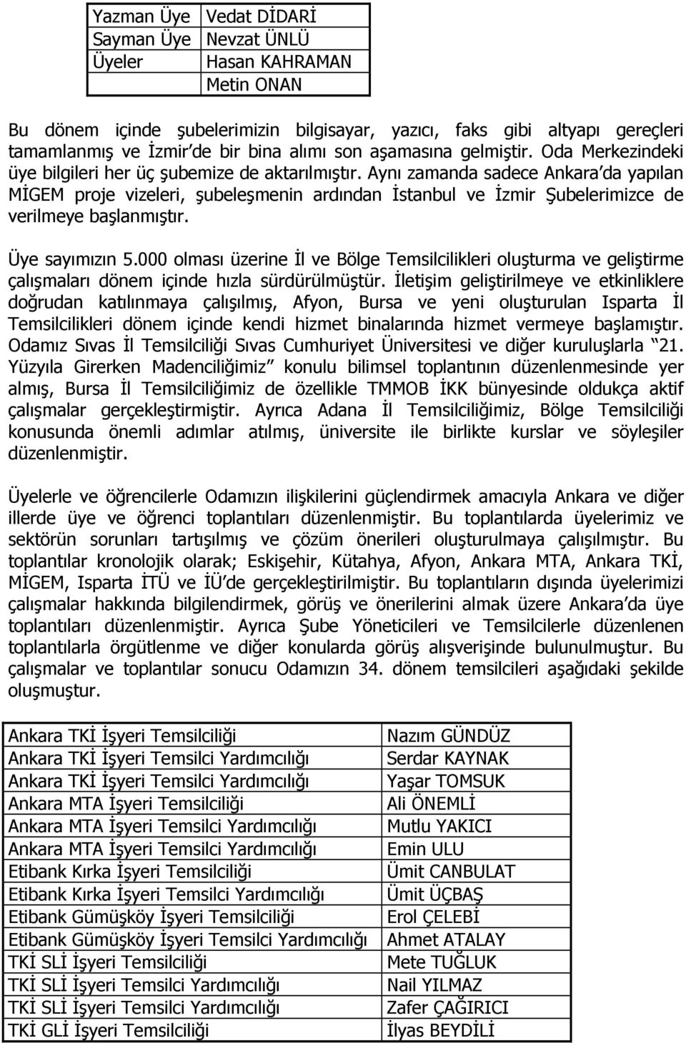 Aynı zamanda sadece Ankara da yapılan MĐGEM proje vizeleri, şubeleşmenin ardından Đstanbul ve Đzmir Şubelerimizce de verilmeye başlanmıştır. Üye sayımızın 5.
