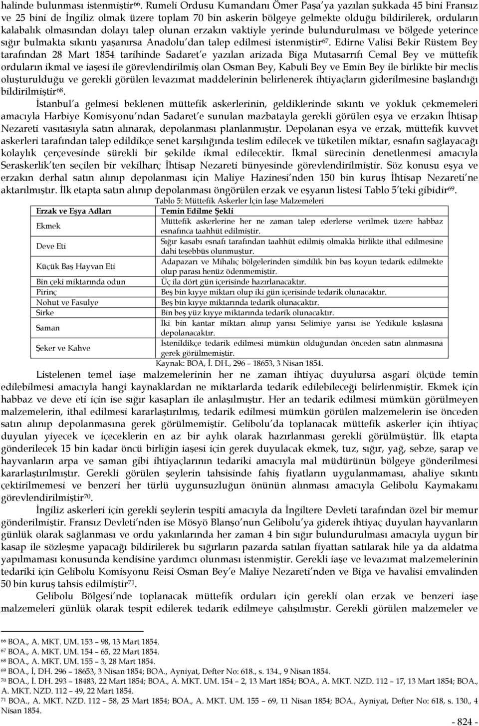 dolayı talep olunan erzakın vaktiyle yerinde bulundurulması ve bölgede yeterince sığır bulmakta sıkıntı yaşanırsa Anadolu dan talep edilmesi istenmiştir 67.