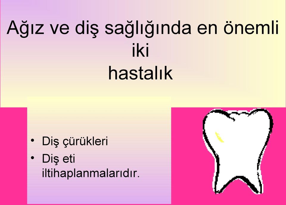 iki hastalık Diş