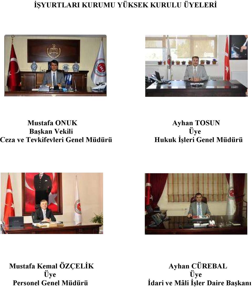 Hukuk Đşleri Genel Müdürü Mustafa Kemal ÖZÇELĐK Üye Personel