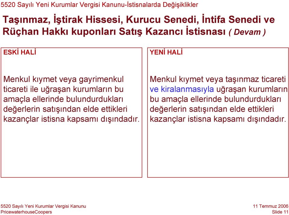 bulundurdukları değerlerin satışından elde ettikleri kazançlar istisna kapsamı dışındadır.