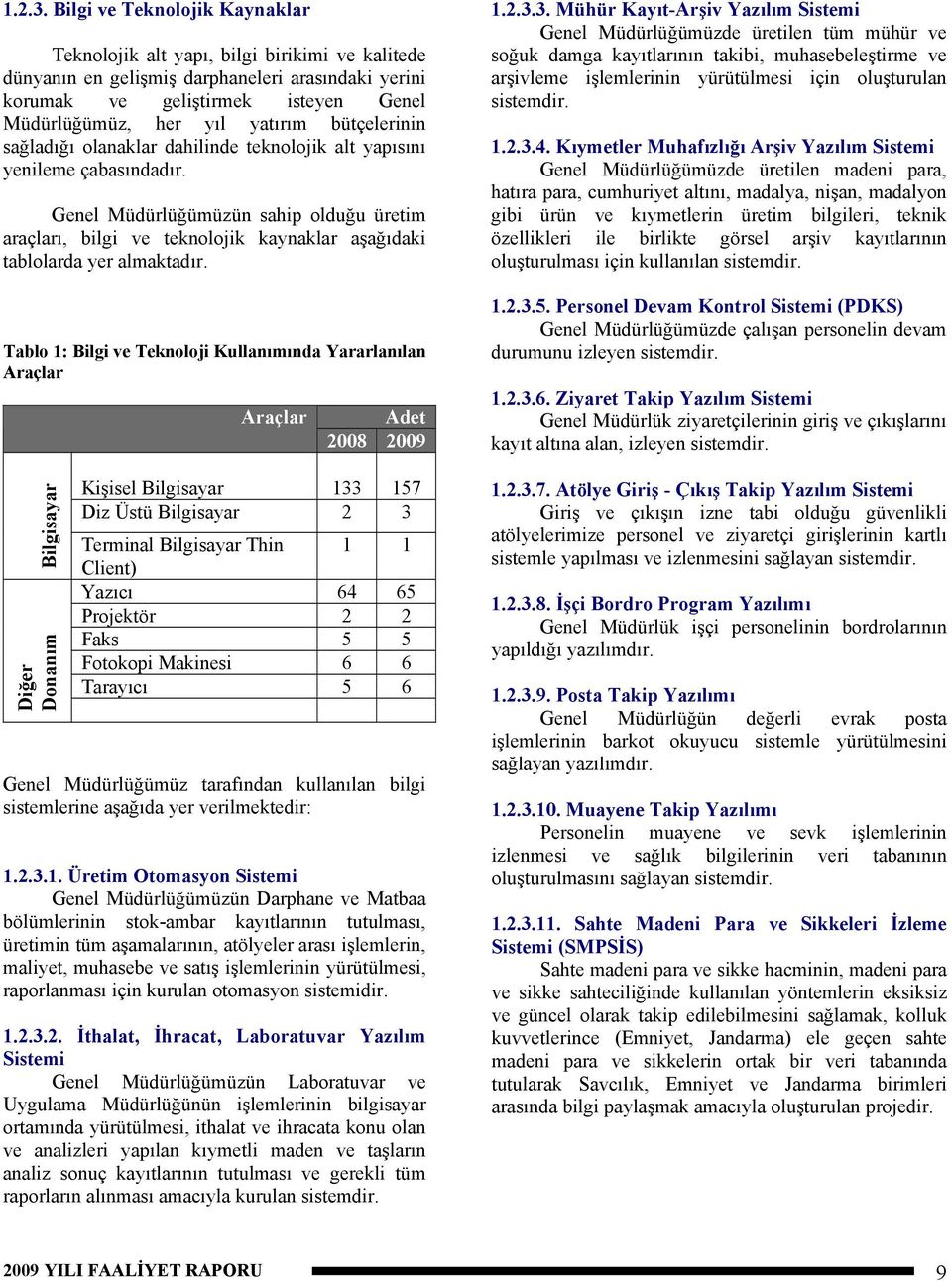 bütçelerinin sağladığı olanaklar dahilinde teknolojik alt yapısını yenileme çabasındadır.