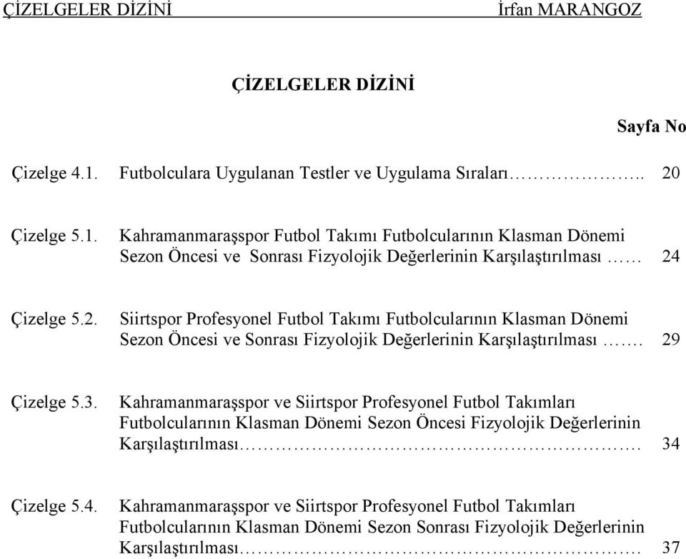 Kahramanmaraşspor Futbol Takımı Futbolcularının Klasman Dönemi Sezon Öncesi ve Sonrası Fizyolojik Değerlerinin Karşılaştırılması 24