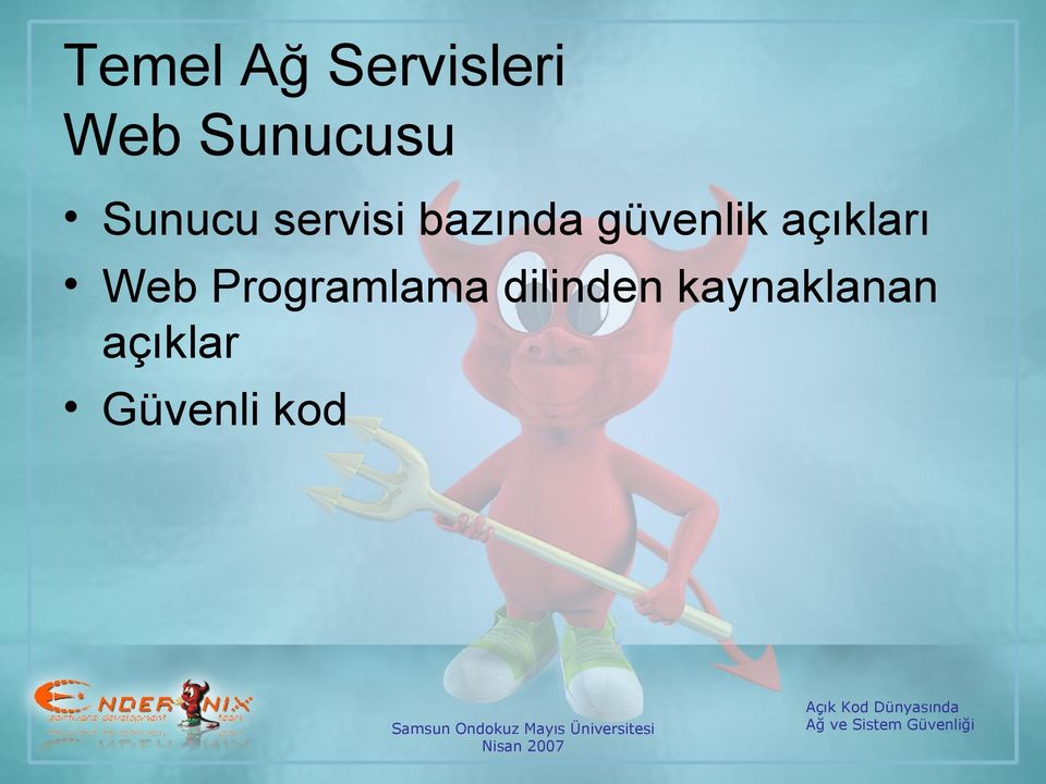 açıkları Web Programlama