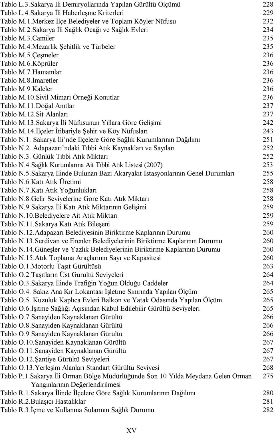 Sivil Mimari Örneği Konutlar 236 Tablo M.11.Doğal Anıtlar 237 Tablo M.12.Sit Alanları 237 Tablo M.13.Sakarya İli Nüfusunun Yıllara Göre Gelişimi 242 Tablo M.14.