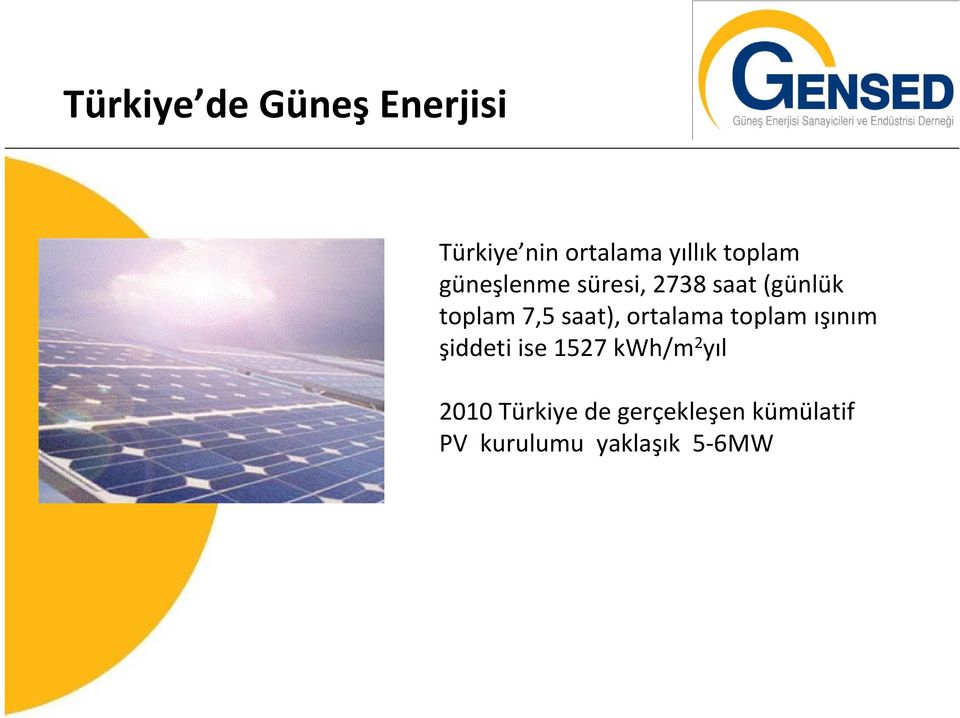 saat), ortalama toplam ışınım şiddeti ise 1527 kwh/m 2