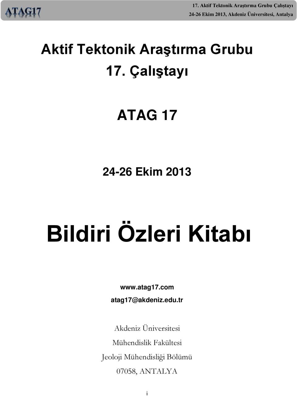 Kitabı www.atag17.com atag17@akdeniz.edu.