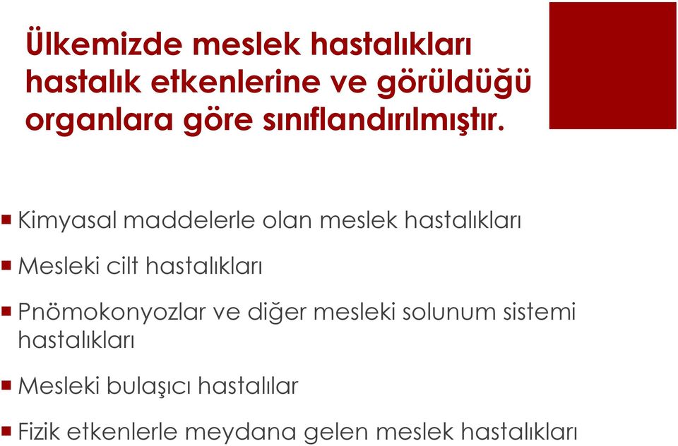 Kimyasal maddelerle olan meslek hastalıkları Mesleki cilt hastalıkları