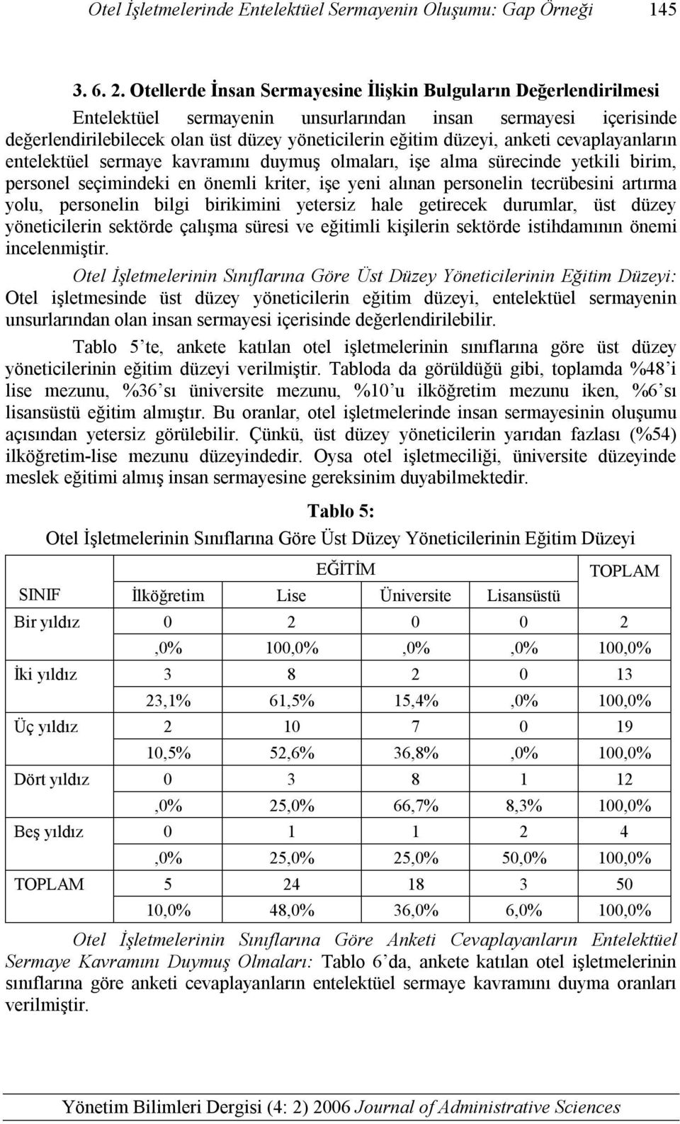 anketi cevaplayanların entelektüel sermaye kavramını duymuş olmaları, işe alma sürecinde yetkili birim, personel seçimindeki en önemli kriter, işe yeni alınan personelin tecrübesini artırma yolu,