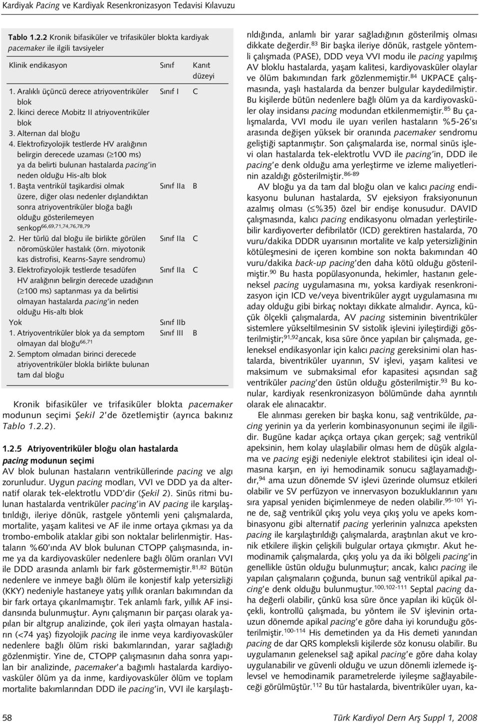 Elektrofizyolojik testlerde HV aral n n belirgin derecede uzamas ( 100 ms) ya da belirti bulunan hastalarda pacing in neden oldu u His-alt blok 1.