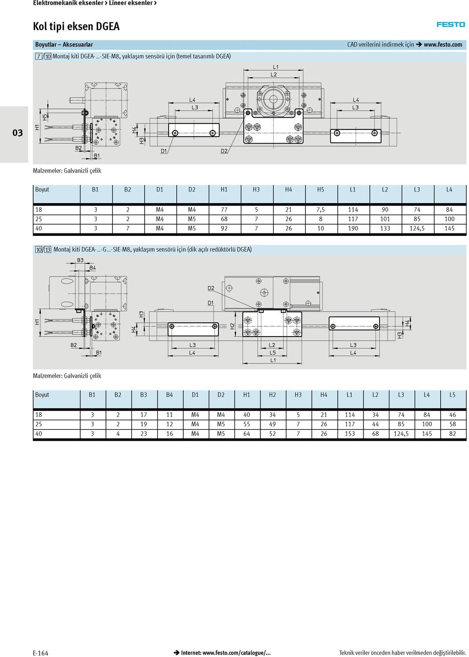 124,5 145 aj/ac Montaj kiti DGEA- -G -SIE-M8, yaklașımsensörüiçin (dik açılı redüktörlüdgea) Malzemeler: Galvanizli çelik Boyut B1 B2 B3 B4 D1 D2 H1 H2 H3 H4 L1 L2 L3 L4 L5 18 3 2 17