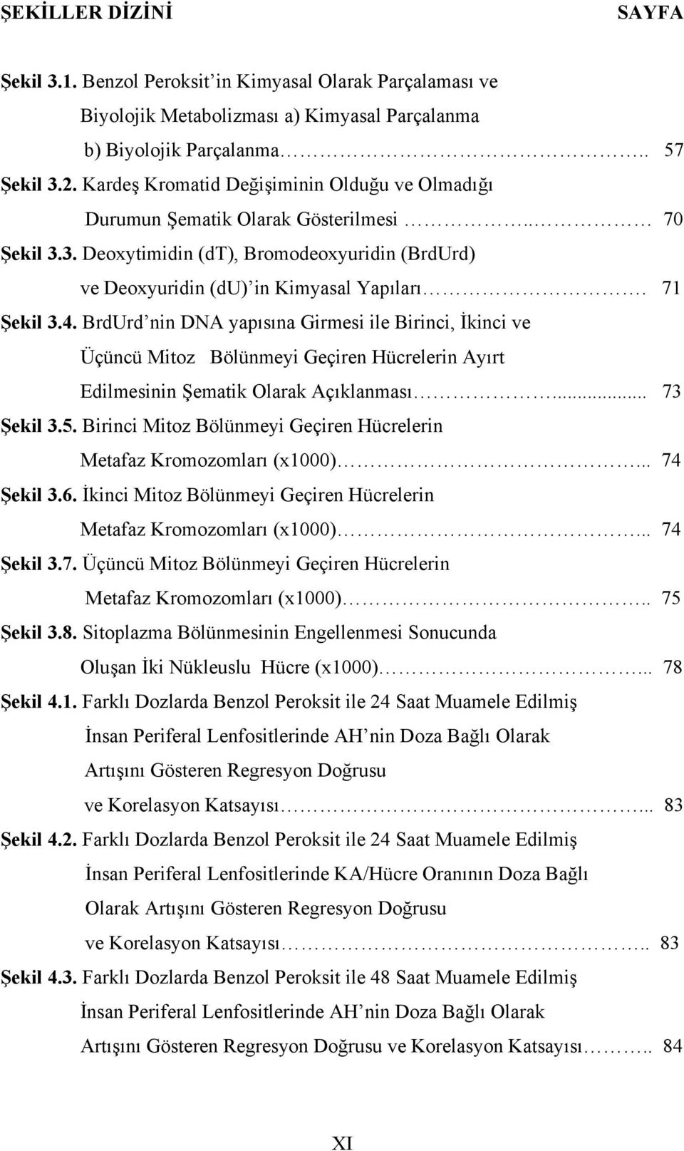 BrdUrd nin DNA yapısına Girmesi ile Birinci, İkinci ve Üçüncü Mitoz Bölünmeyi Geçiren Hücrelerin Ayırt Edilmesinin Şematik Olarak Açıklanması... 73 Şekil 3.5.