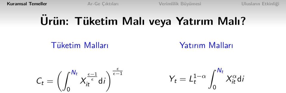 Malları C t = ( Nt 0 ) ǫ X ǫ 1 ǫ