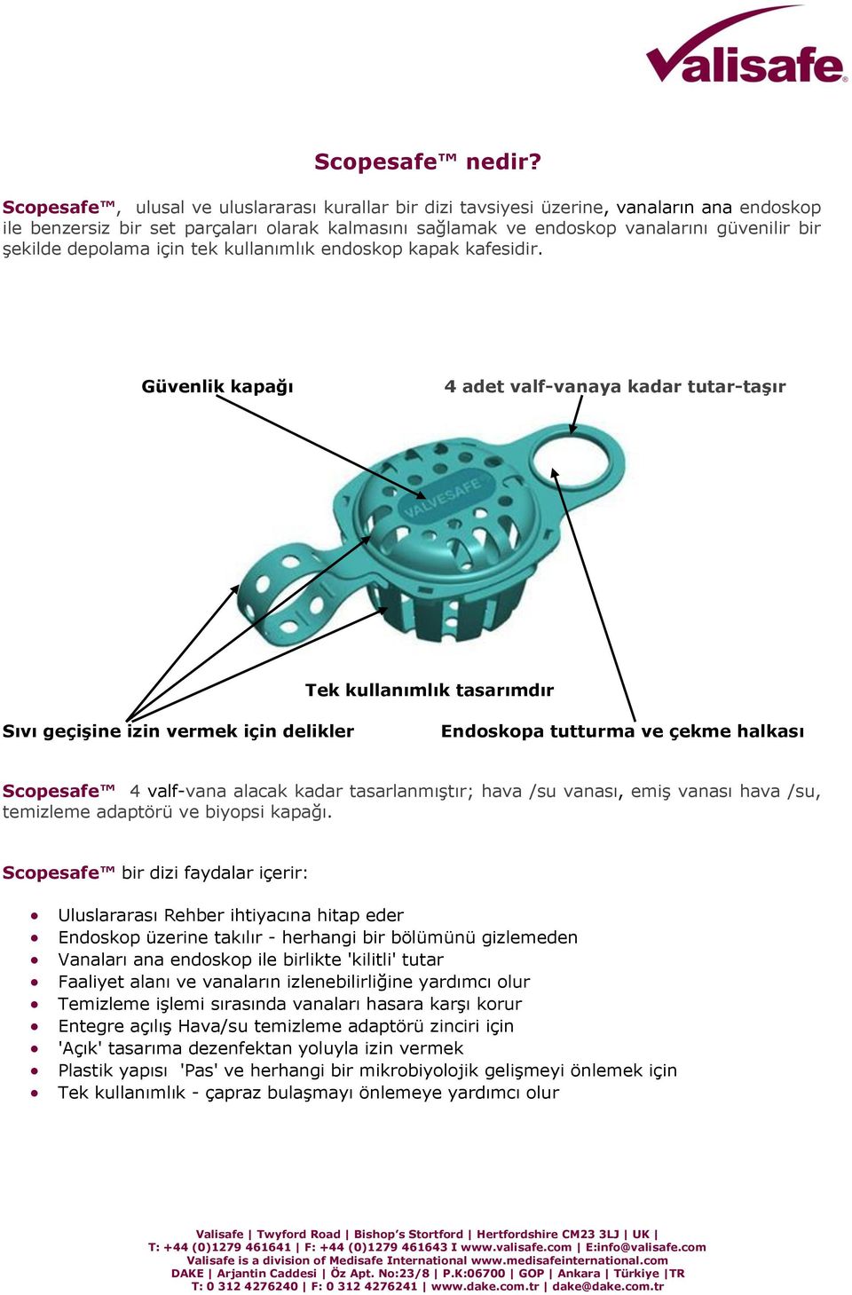 depolama için tek kullanımlık endoskop kapak kafesidir.