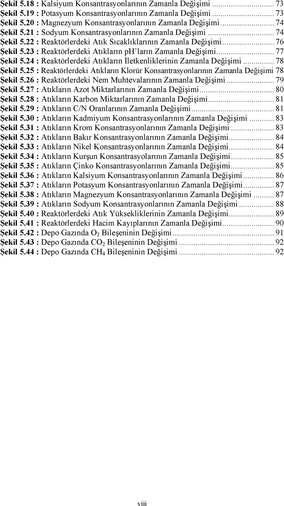 23 : Reaktörlerdeki Atıkların ph ların Zamanla Değişimi... 77 Şekil 5.24 : Reaktörlerdeki Atıkların İletkenliklerinin Zamanla Değişimi... 78 Şekil 5.