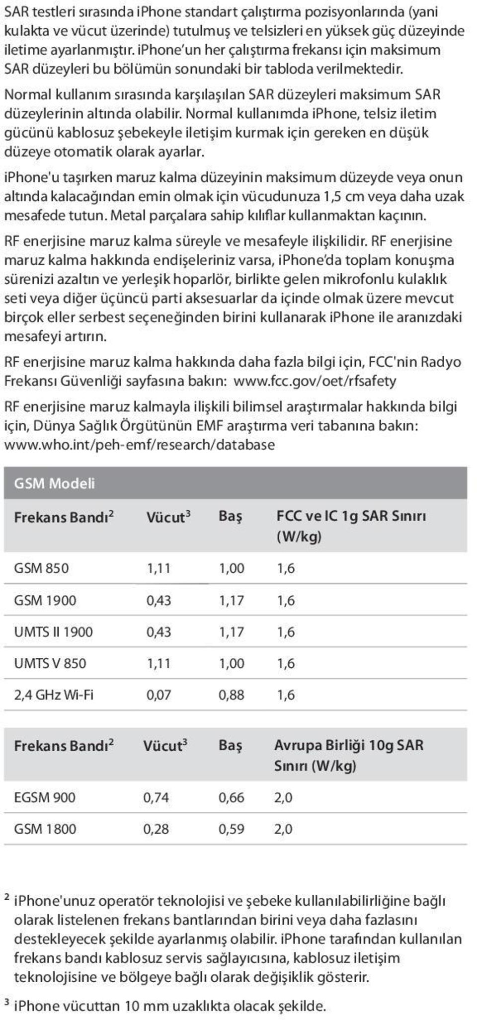 Normal kullanım sırasında karşılaşılan SAR düzeyleri maksimum SAR düzeylerinin altında olabilir.