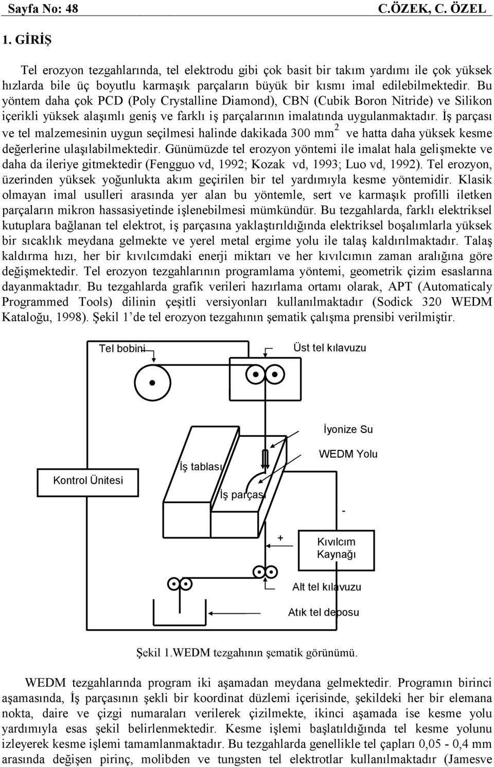 Bu yöntem daha çok PCD (Poly Crystalline Diamond), CBN (Cubik Boron Nitride) ve Silikon içerikli yüksek alaşımlı geniş ve farklı iş parçalarının imalatında uygulanmaktadır.